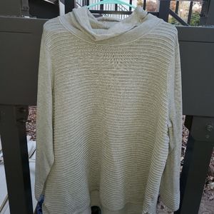 Gray ribbed sweater